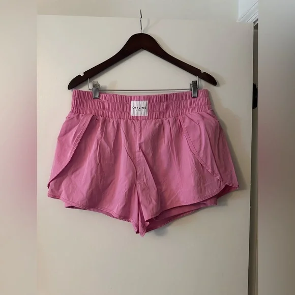 Offline By Aerie Pink Boxing Shorts Women’s Size XL - Picture 2 of 6